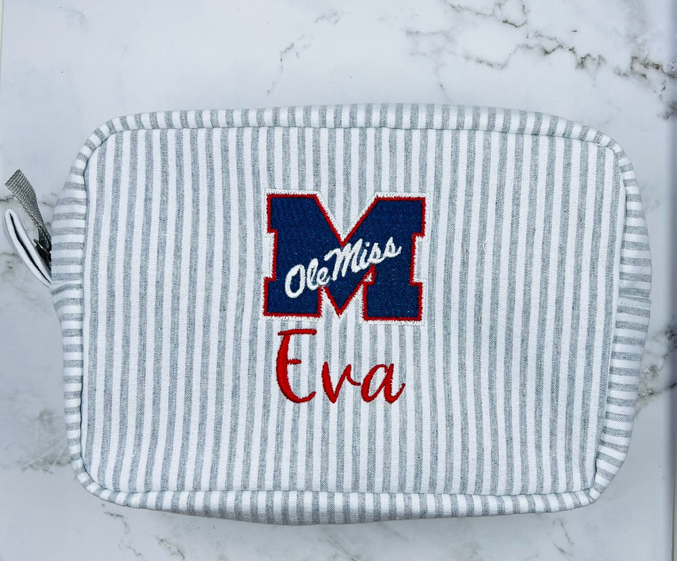 College Everything Seersucker Tote