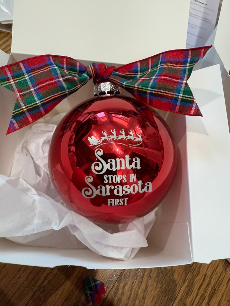 Santa Stops First Ornament