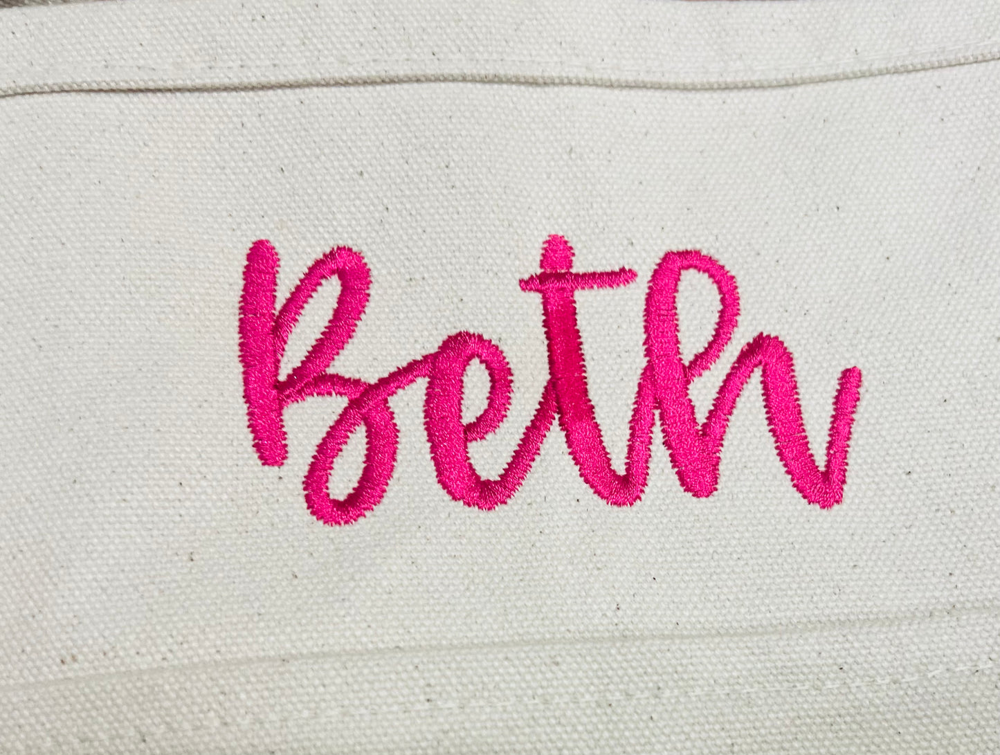 Embroidered Canvas Tote