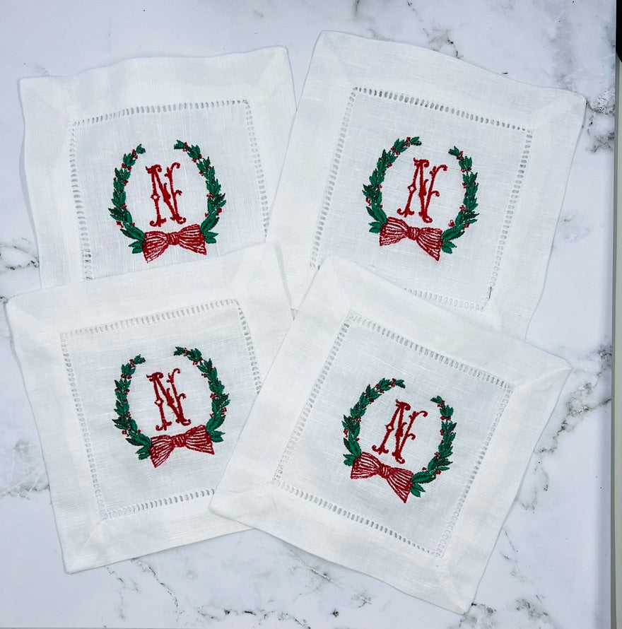 Laurel Wreath Cocktail Napkins