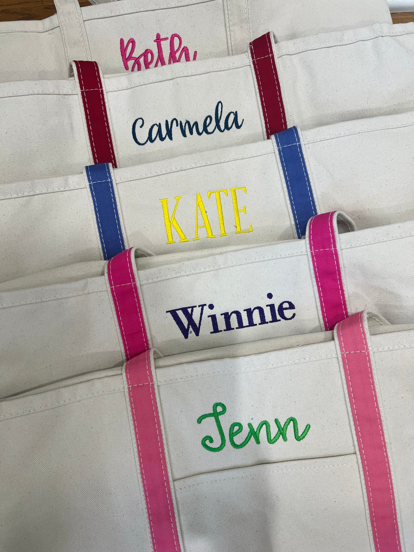 Embroidered Canvas Tote