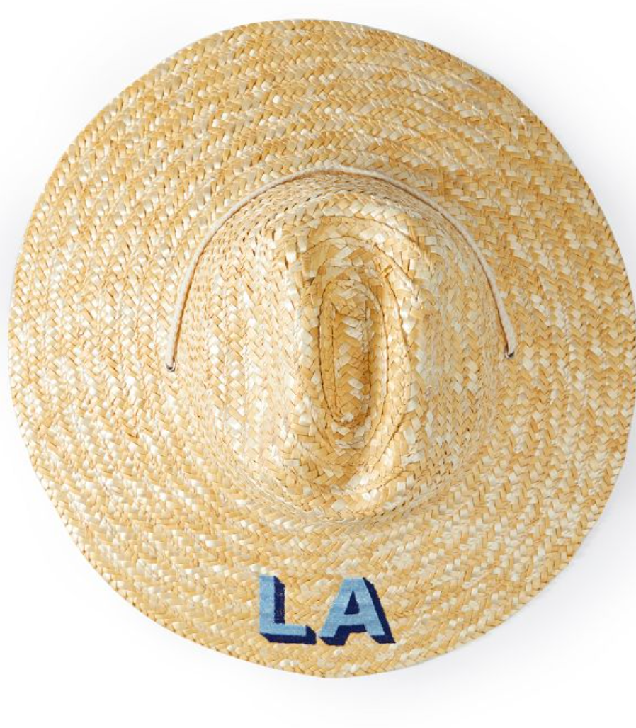 Monogrammed Straw Hat