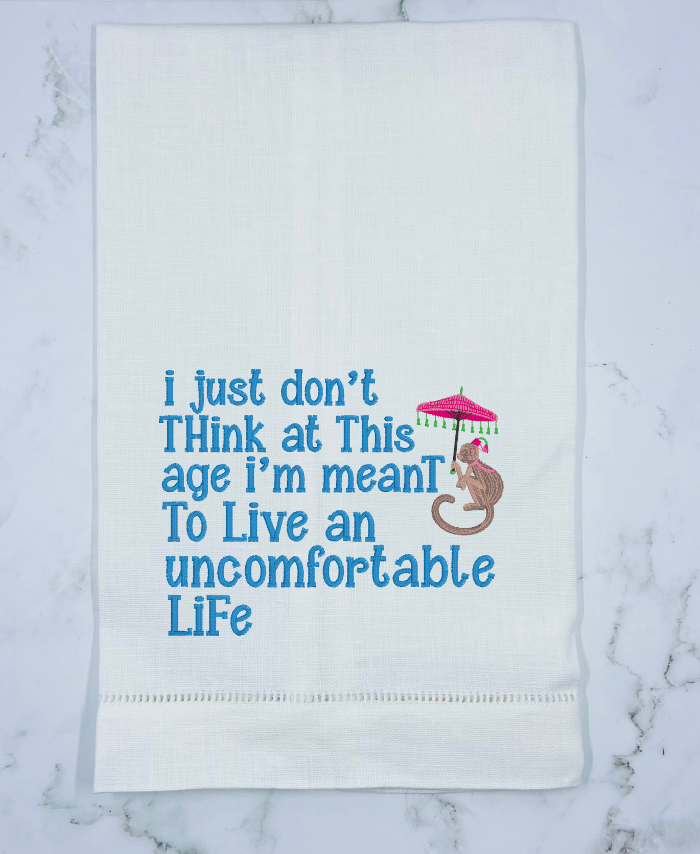 White Lotus Linen Towel