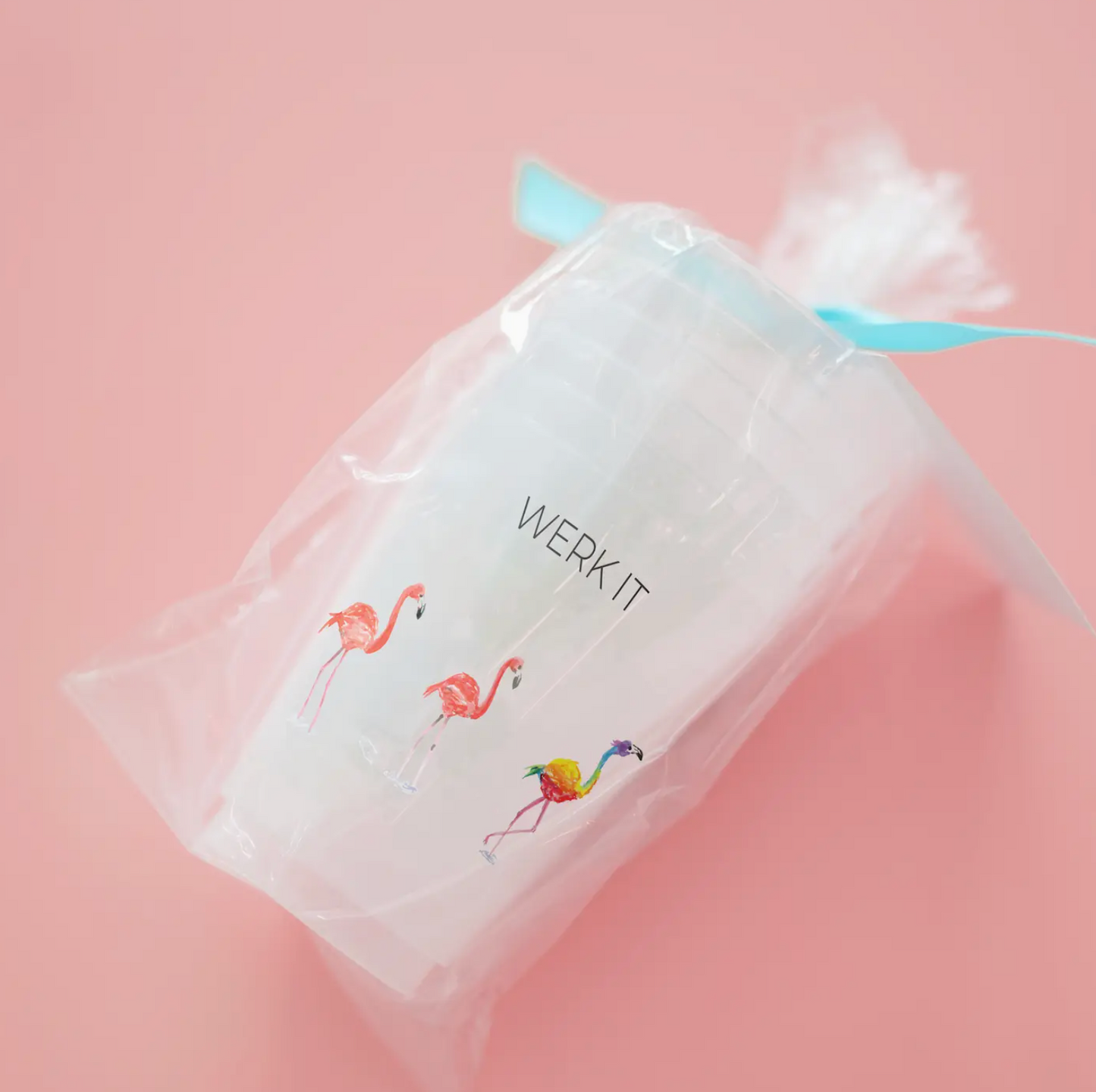 "Werk It" Flamingo Frosted Cups