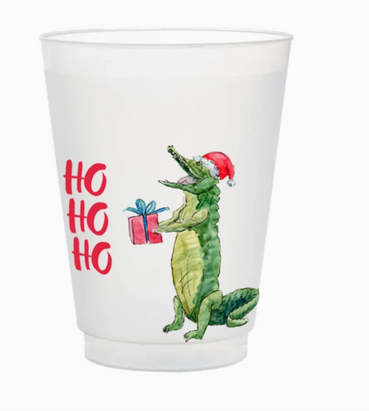 Alligator Santa Frosted Cups