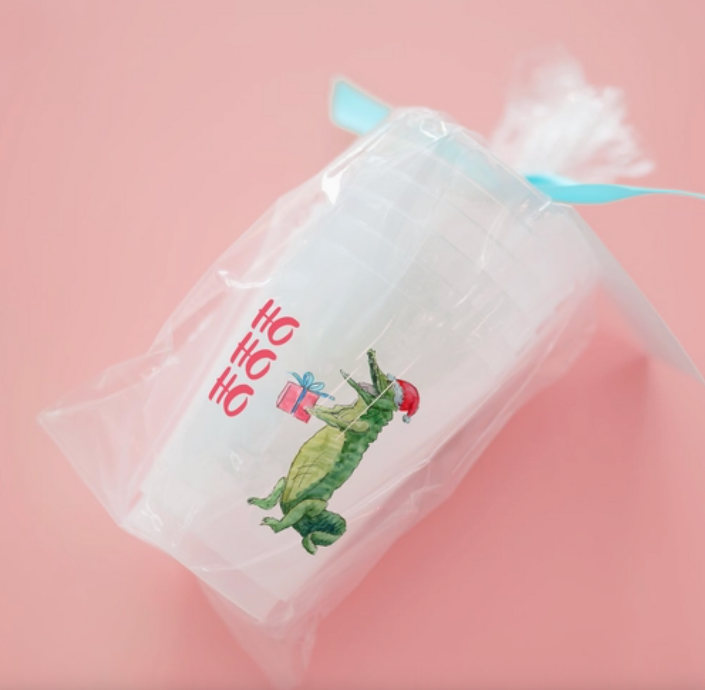 Alligator Santa Frosted Cups