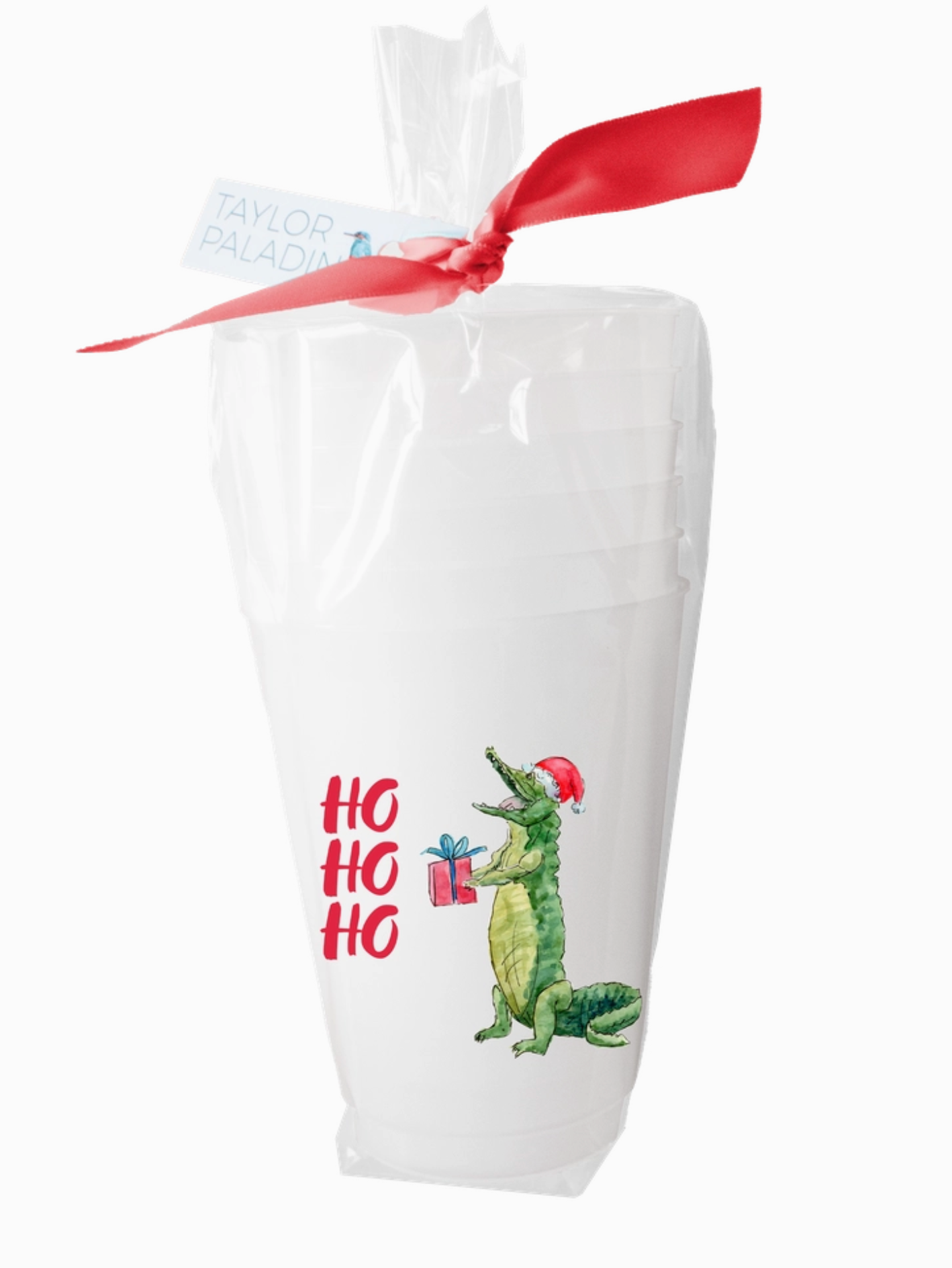 Alligator Santa Frosted Cups