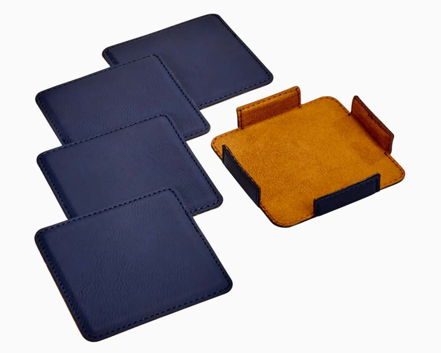 Crew Dad Leatherette Coasters