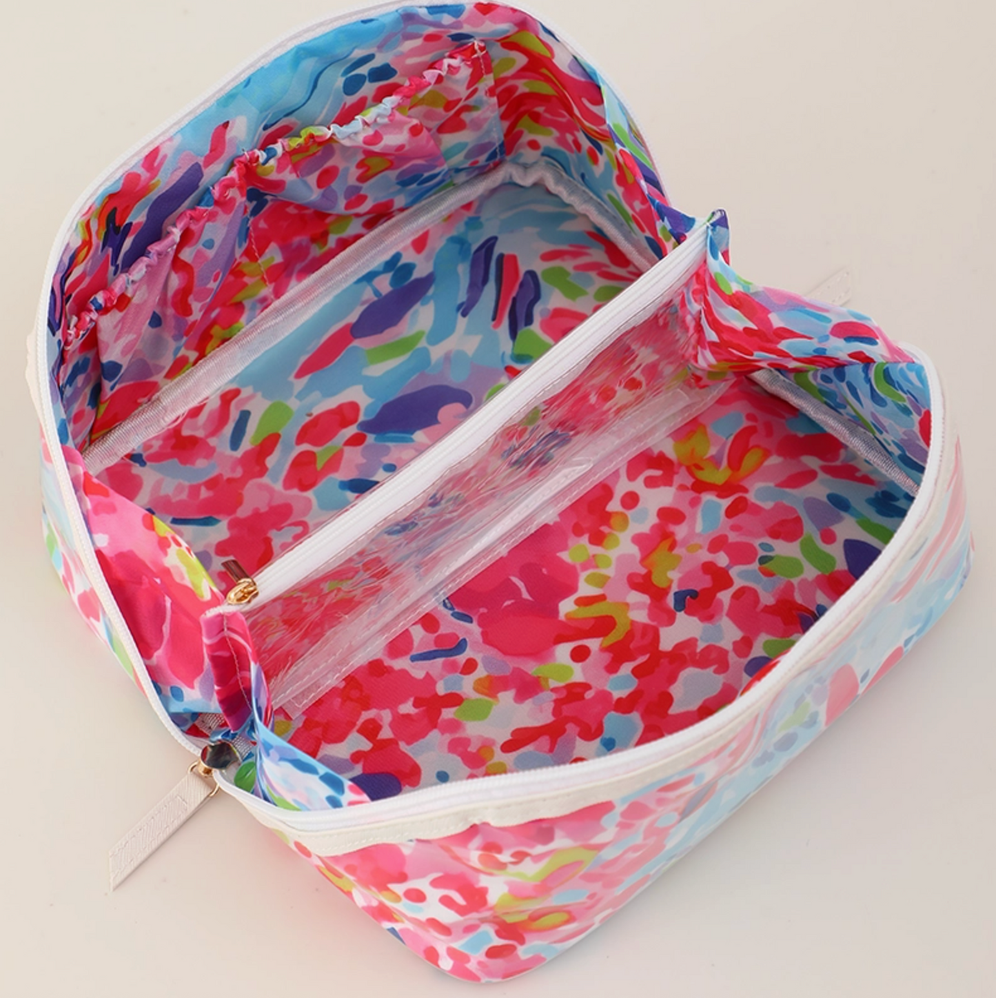 Seaside Stripe Waterproof Makeup Bag