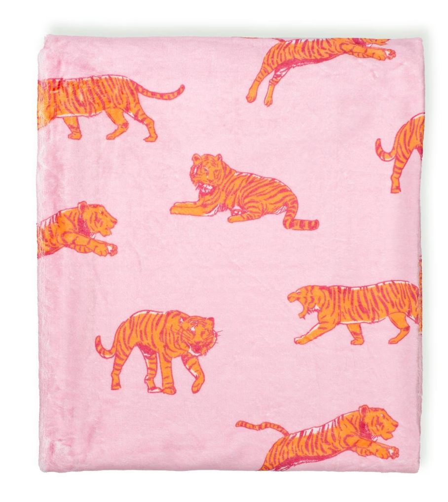 Tiger Walk Throw Pink/Orange 50x60