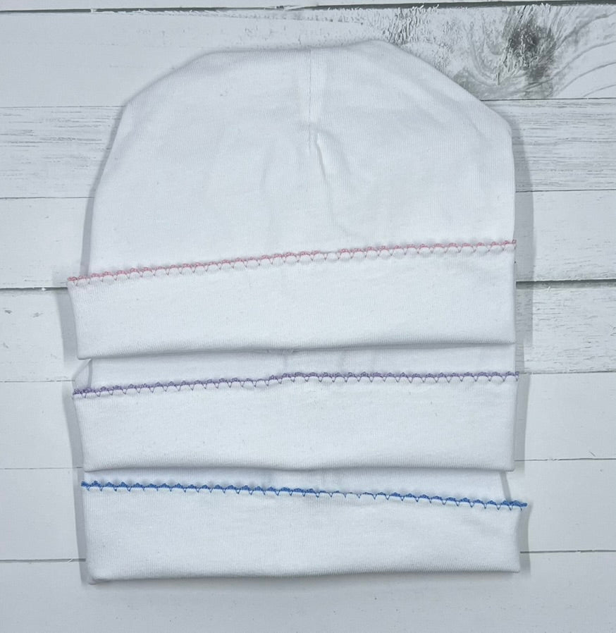 Picot Trim Baby Hat