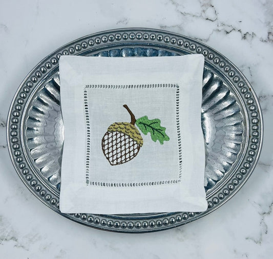 Chic Acorn Cocktail Napkins