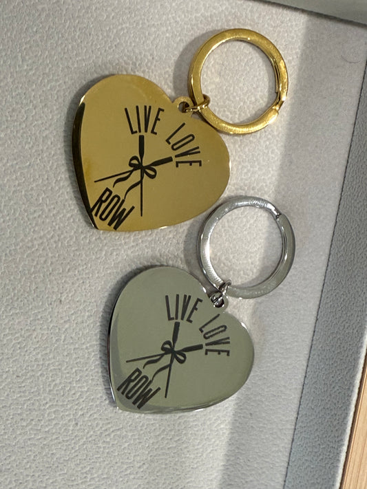 Live Love Row LG Heart Keychain