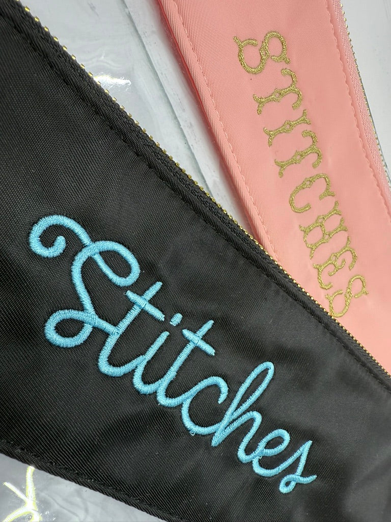 Needlepoint Stitches Flat Clear Pouch