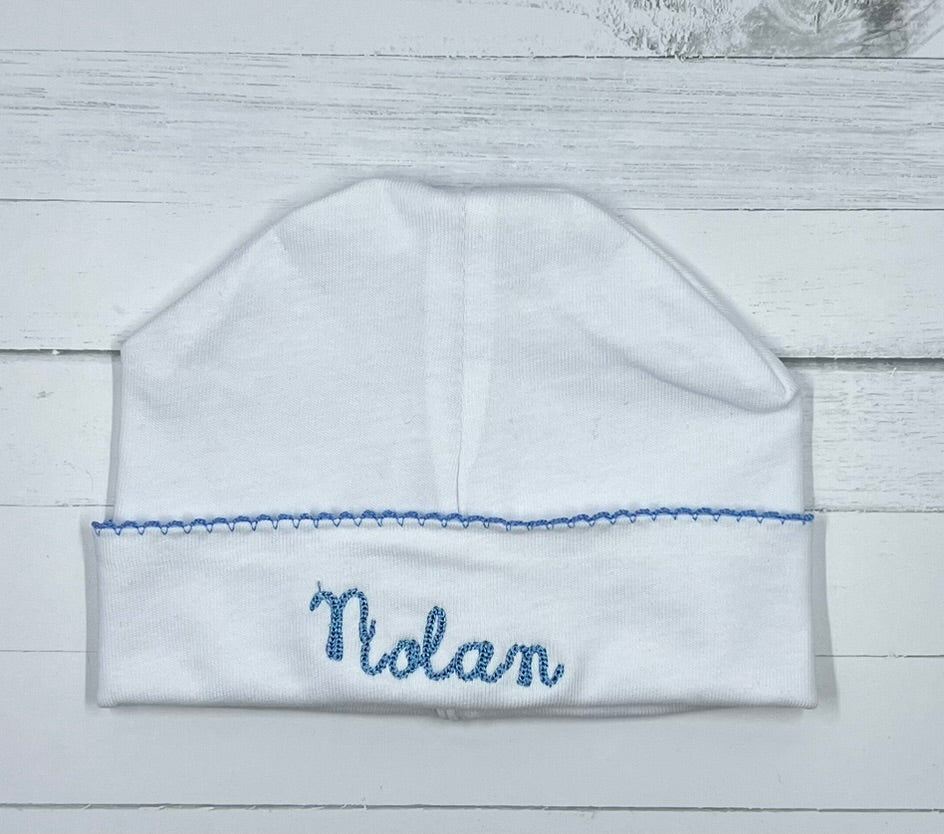 Picot Trim Baby Hat