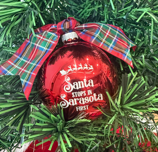 Santa Stops First Ornament