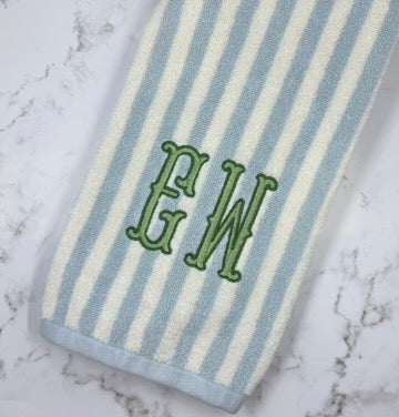 Coastal Powder Blue & White Stripe Towel