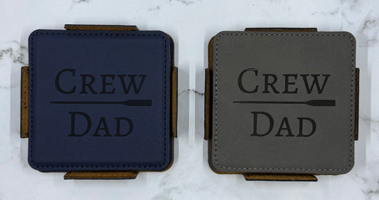 Crew Dad Leatherette Coasters