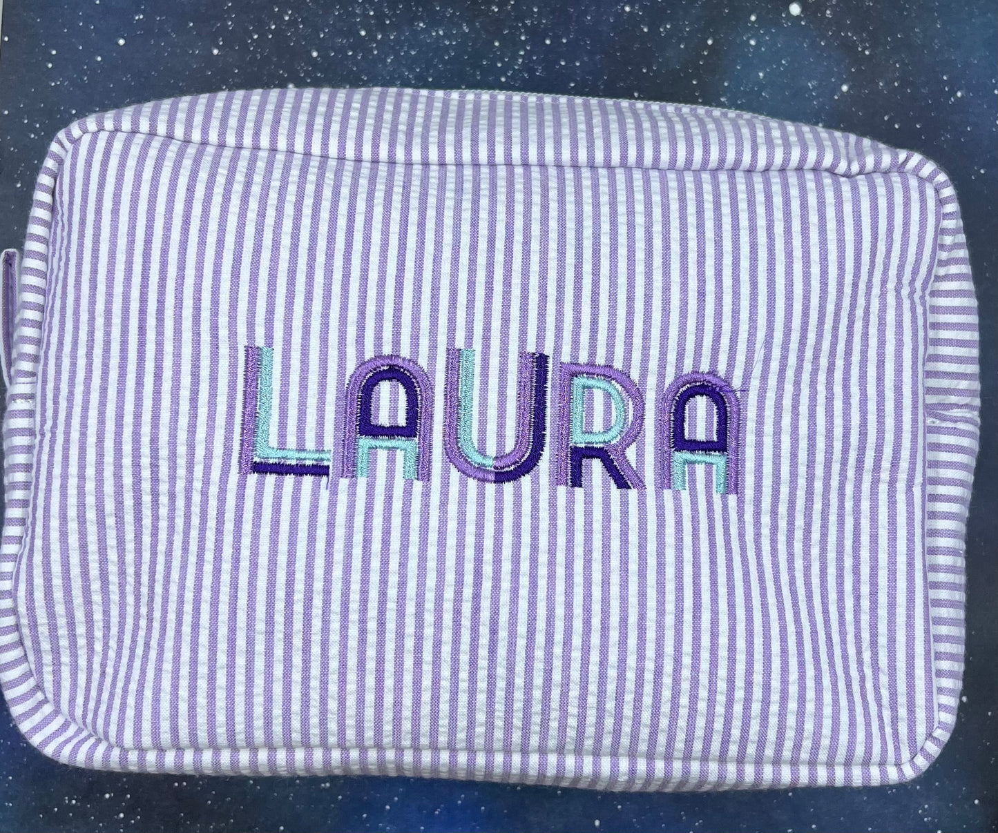 Seersucker Everything Bag