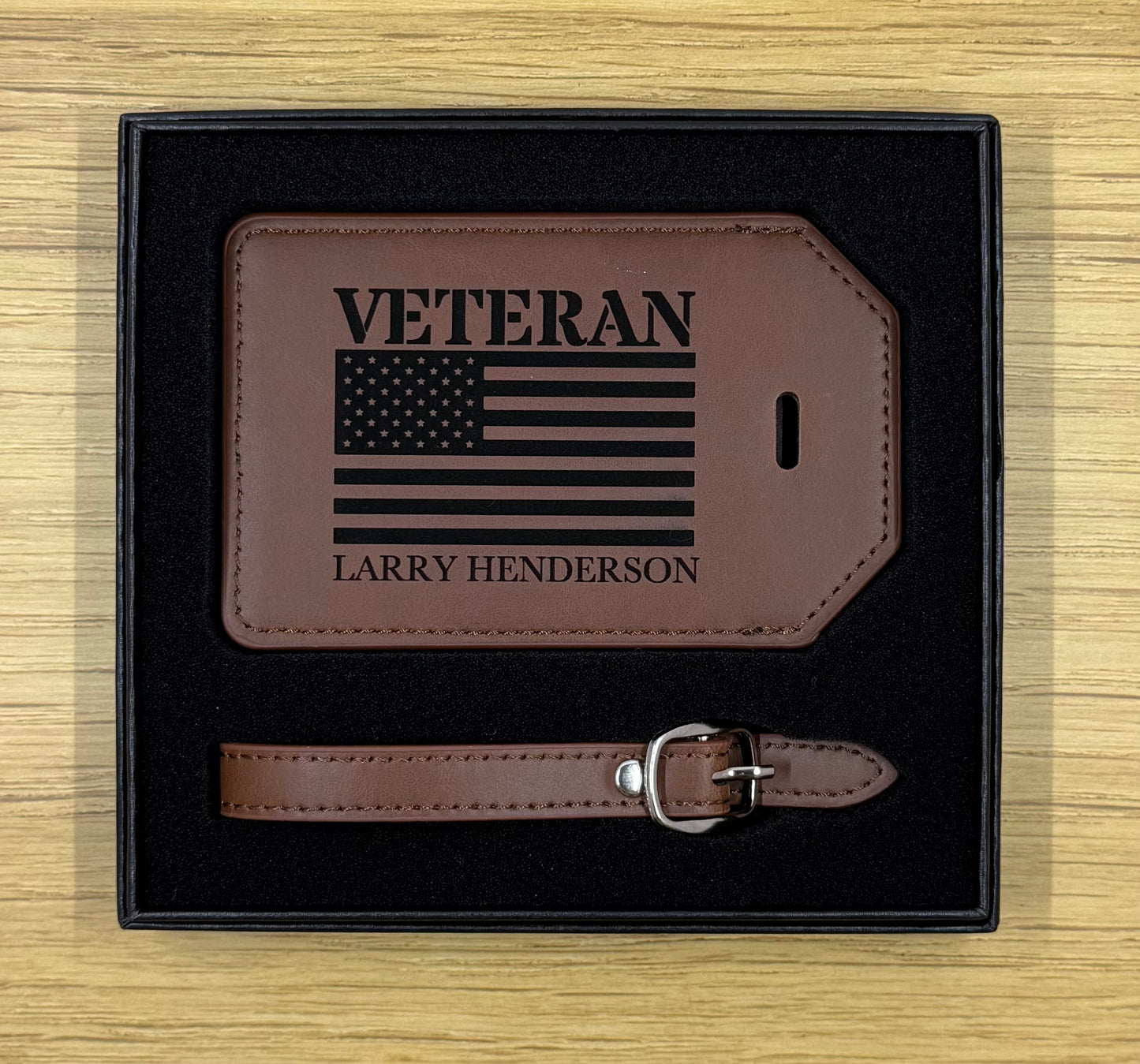 Engraved Veteran Luggage Tag