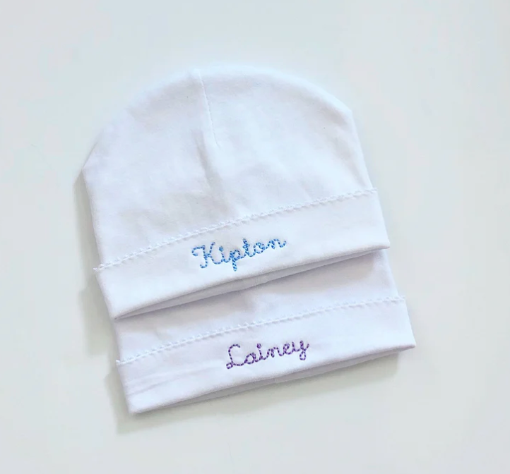 Picot Trim Baby Hat