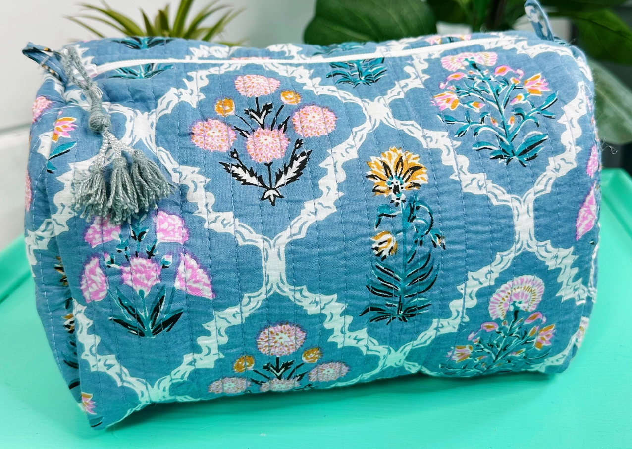 Quilted  Cosmetic Tote