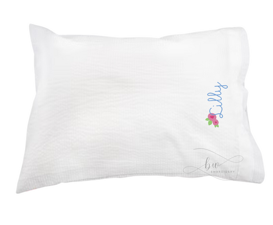 Classic White Seersucker Pillowcase
