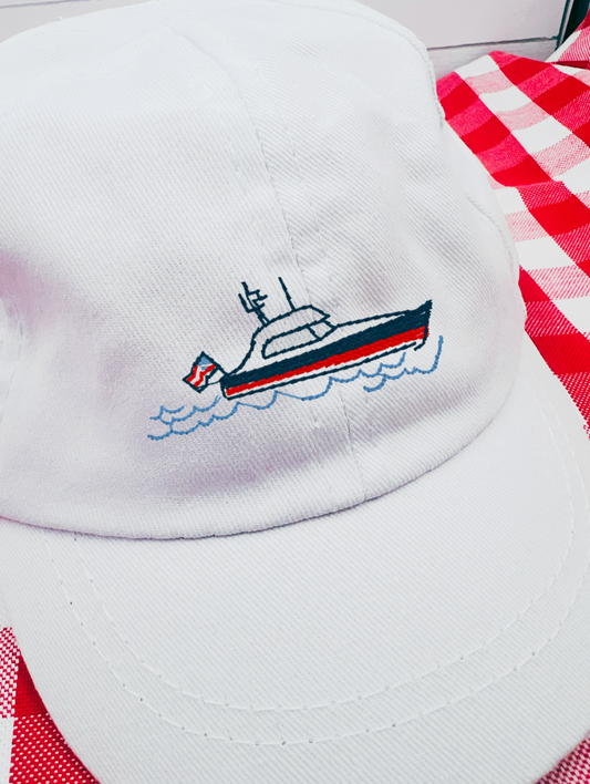 Baby Patriotic Boat Baseball Hat