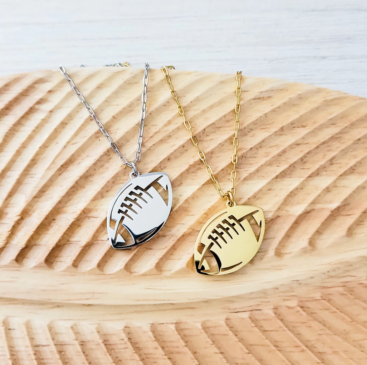 Football Pendant Necklace