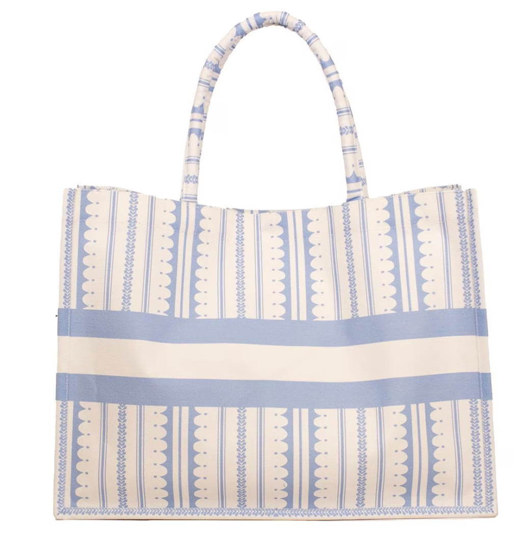 Chantilly Classic Tote White/Blue