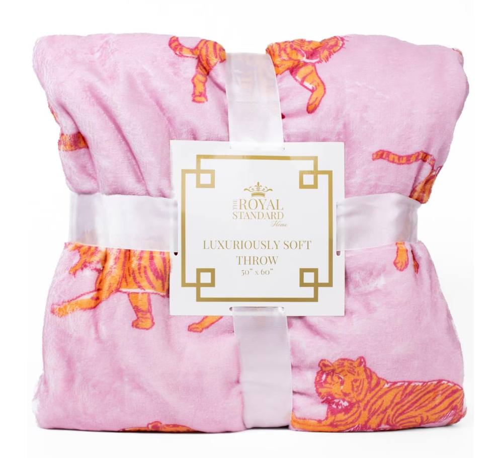 Tiger Walk Throw Pink/Orange 50x60