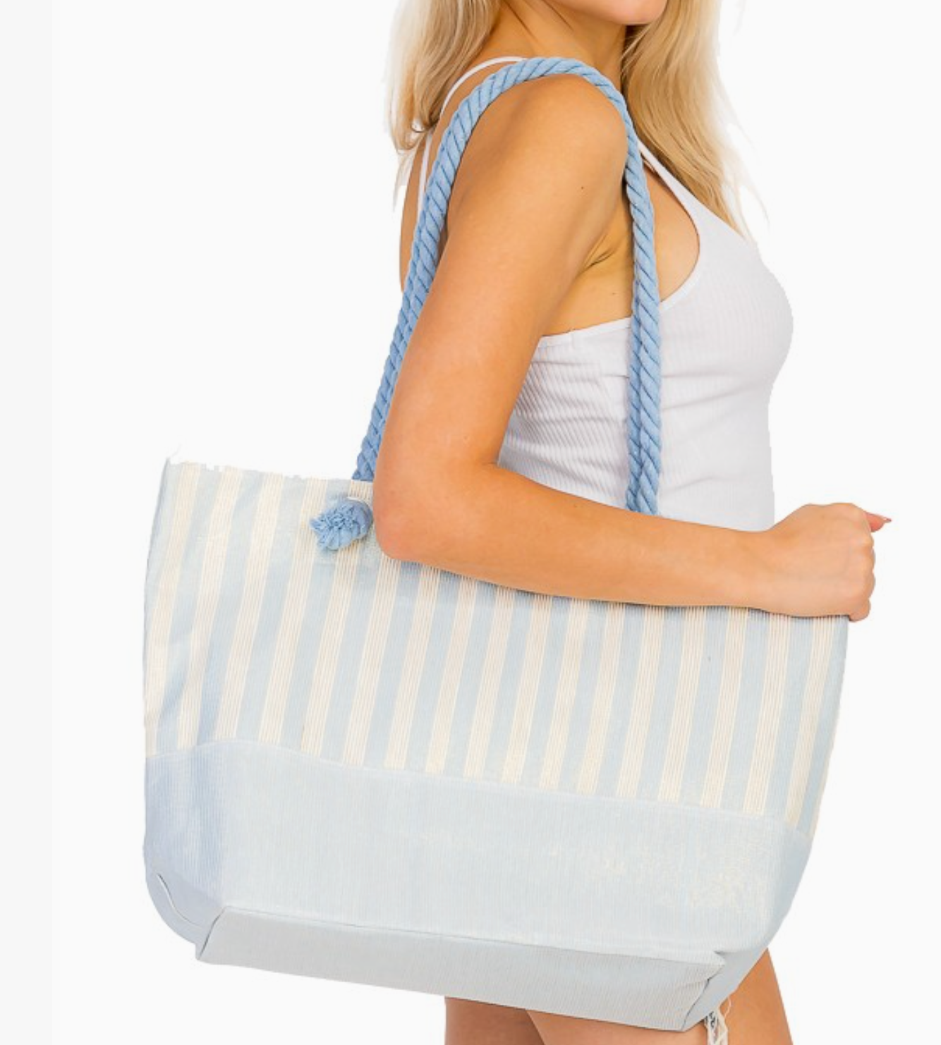 Vertical Shimmer Tote